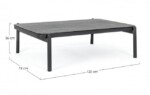 Homemotion - TAVOLINO FLORENCIA 120X75 ANTRACITE WG21 - immagine 2