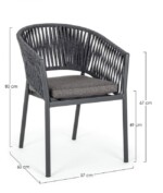 Homemotion - SEDIA C-BR C-C FLORENCIA ANTRACITE WG21 - immagine 2