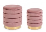 Bizzotto - SET2 POUF CONTENITORE DARINA ROSA ANTICO