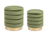 Bizzotto - SET2 POUF CONTENITORE DARINA OLIVE