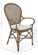 Bizzotto - SEDIA C-BR C-C EDELINA MIELE - immagine 2