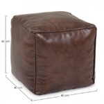 Bizzotto - POUF MENDEZ MARRONE 40X40 - immagine 2