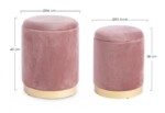 Bizzotto - SET2 POUF CONTENITORE POLINA ROSA ANTICO - immagine 2