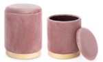Bizzotto - SET2 POUF CONTENITORE POLINA ROSA ANTICO - immagine 3