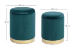 Bizzotto - SET2 POUF CONTENITORE POLINA NAVYUS - immagine 2