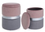 Bizzotto - SET2 POUF CONT.POLINA ROSA-GRIGIO - immagine 4
