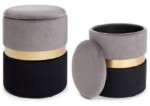 Bizzotto - SET2 POUF CONT.POLINA GRIGIO-NERO - immagine 4