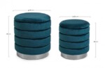 Bizzotto - SET2 POUF CONTENITORE DARINA NAVYUS - immagine 2