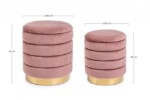 Bizzotto - SET2 POUF CONTENITORE DARINA ROSA ANTICO - immagine 2