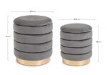 Bizzotto - SET2 POUF CONTENITORE DARINA GRIGIO - immagine 2