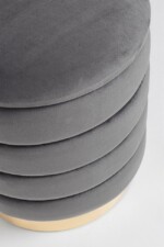 Bizzotto - SET2 POUF CONTENITORE DARINA GRIGIO - immagine 3