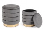 Bizzotto - SET2 POUF CONTENITORE DARINA GRIGIO - immagine 4