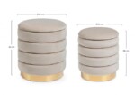 Bizzotto - SET2 POUF CONTENITORE DARINA BEIGE - immagine 2