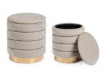 Bizzotto - SET2 POUF CONTENITORE DARINA BEIGE - immagine 4
