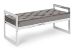 Bizzotto - PANCA SVEVA VELLUTO GRIGIO 97X44