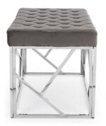 Bizzotto - PANCA RAYAN VELLUTO GRIGIO 97X44 - immagine 4