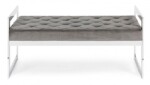 Bizzotto - PANCA SVEVA VELLUTO GRIGIO 97X44 - immagine 3