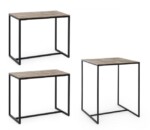 Homemotion - SET TAVOLO + 2 SGABELLI AMIRA ORO - immagine 2