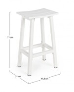 Bizzotto - SGABELLO BAR SKIPPER H71 BIANCO YK11 - immagine 2