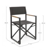 Bizzotto - SEDIA REGISTA LAGUN ANTRACITE YK13 - immagine 2