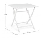 Yes - TAVOLO PIEGH. ELIN 70X70 BIANCO LH30 - immagine 2
