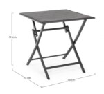 Yes - TAVOLO PIEGH. ELIN 70X70 ANTRACITE LH32 - immagine 2
