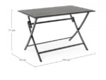 Yes - TAVOLO PIEGH.ELIN 110X70 ANTRACITE LH32 - immagine 2