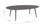 Bizzotto - TAVOLINO RIDLEY 120X75 ANTRACITE YK13 - immagine 2