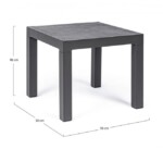 Bizzotto - TAVOLINO KLEDI 50X50 ANTRACITE JX55 - immagine 3