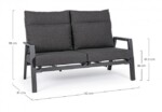 Bizzotto - DIVANO 2P RECL C-C KLEDI ANTRACITE JX55 - immagine 3
