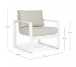 Bizzotto - POLTRONA C-C MERRIGAN BIANCO YK11 - immagine 3
