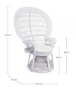 Bizzotto - POLTRONA C-C PAVONE BIANCO - immagine 2