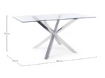 Bizzotto - TAVOLO MAY RETT GAMBA ACCIAIO 160X90 - immagine 2