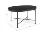 Bizzotto - TAVOLINO RASHIDA NERO 70X46 - immagine 2
