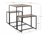 Homemotion - SET TAVOLO + 2 SGABELLI AMIRA ORO - immagine 3