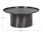 Bizzotto - TAVOLINO KALPITA BLACK NICKEL D80 - immagine 2