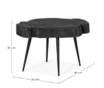 Homemotion - TAVOLINO ZAKIA NERO S - immagine 2