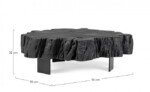 Homemotion - TAVOLINO KEVAL NERO 90X90 - immagine 2
