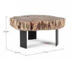 Homemotion - TAVOLINO KEVAL NATURAL 70X65 - immagine 2