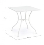 Yes - TAVOLO KELSIE BIANCO 70X70 - immagine 3