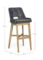 Homemotion - SGABELLO BAR C-C HESPERIA SLATE - immagine 2