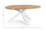 Homemotion - TAVOLO PALMDALE 160 BIANCO RT01 - immagine 2