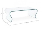 Bizzotto - TAVOLINO IRIDE CURL RETT VT 120X60 - immagine 2