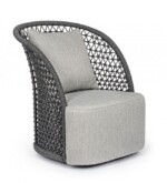 Homemotion - POLTRONA GIREVOLE C-C CUYEN ANTRACITE