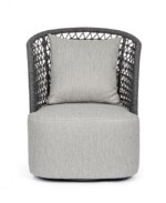 Homemotion - POLTRONA GIREVOLE C-C CUYEN ANTRACITE - immagine 3
