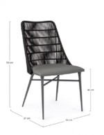 Homemotion - SEDIA TABLITA ANTRACITE - immagine 2