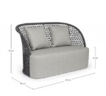 Homemotion - DIVANO 2P C-C CUYEN ANTRACITE - immagine 2