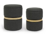 Bizzotto - SET2 POUF CONTENITORE KARINA CARBON