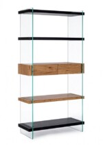 Bizzotto - LIBRERIA 4P-2C LINE WOOD NERO