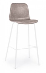 Bizzotto - SGABELLO BAR KYRA BIANCO PU BEIGE VINT.